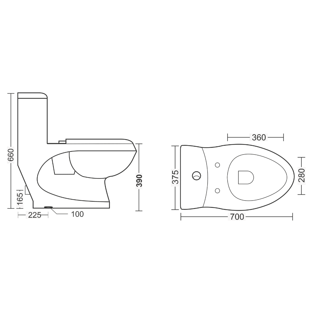 Floor Mounted Closet – Cally - Image 2