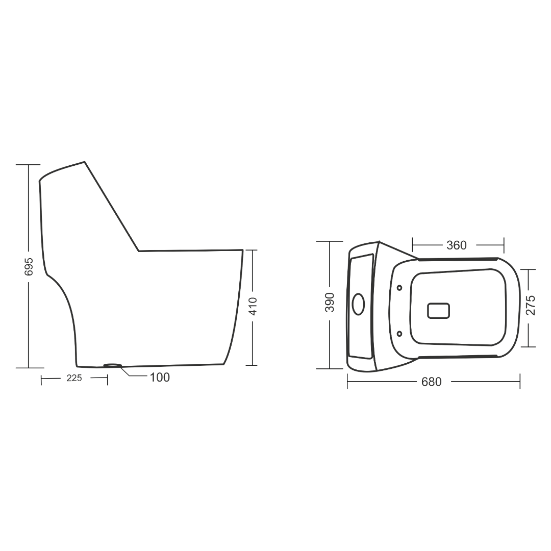 Floor Mounted Closet – Alfa - Image 3