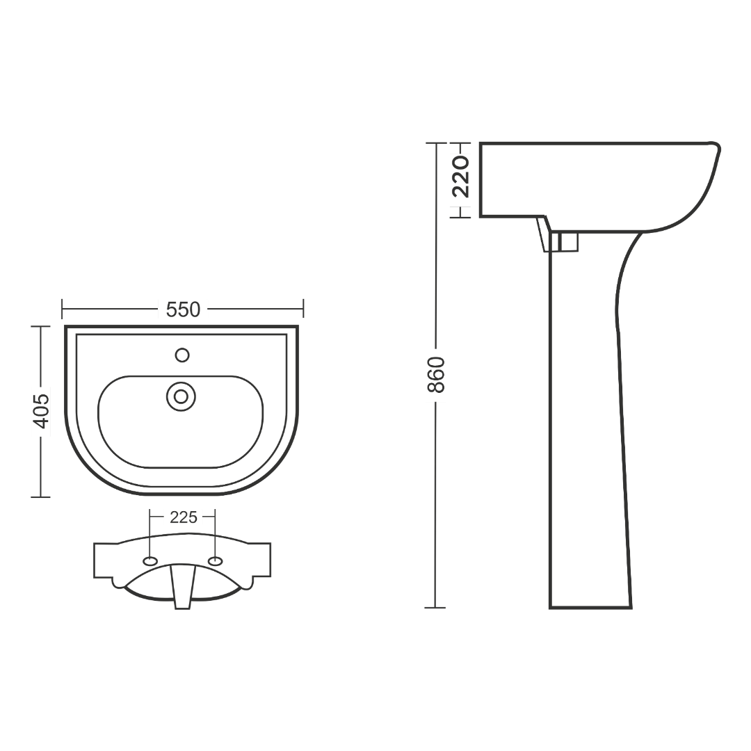 Full Pedestal Basin – Cera - Image 2