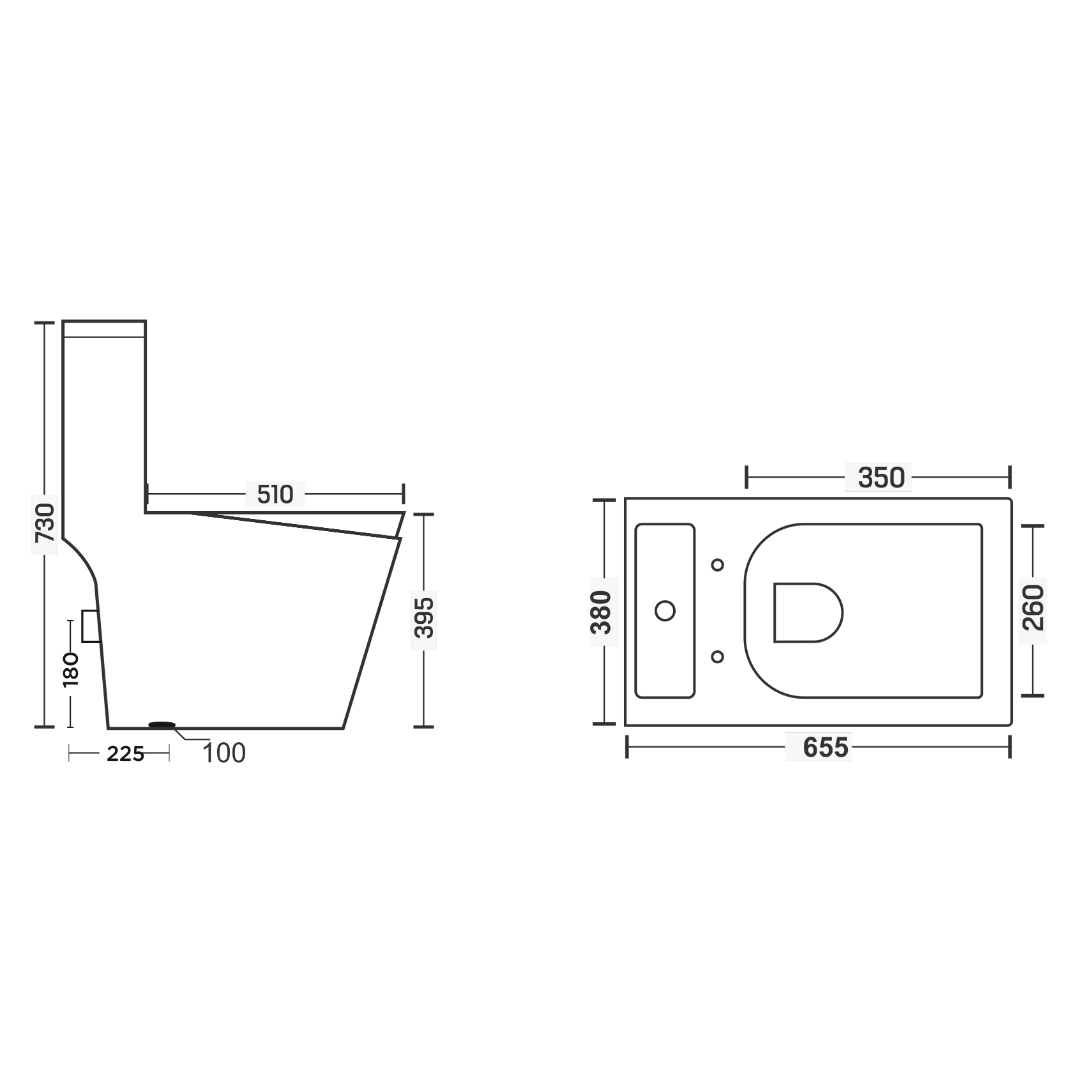 Floor Mounted Closet – Crystal - Image 2