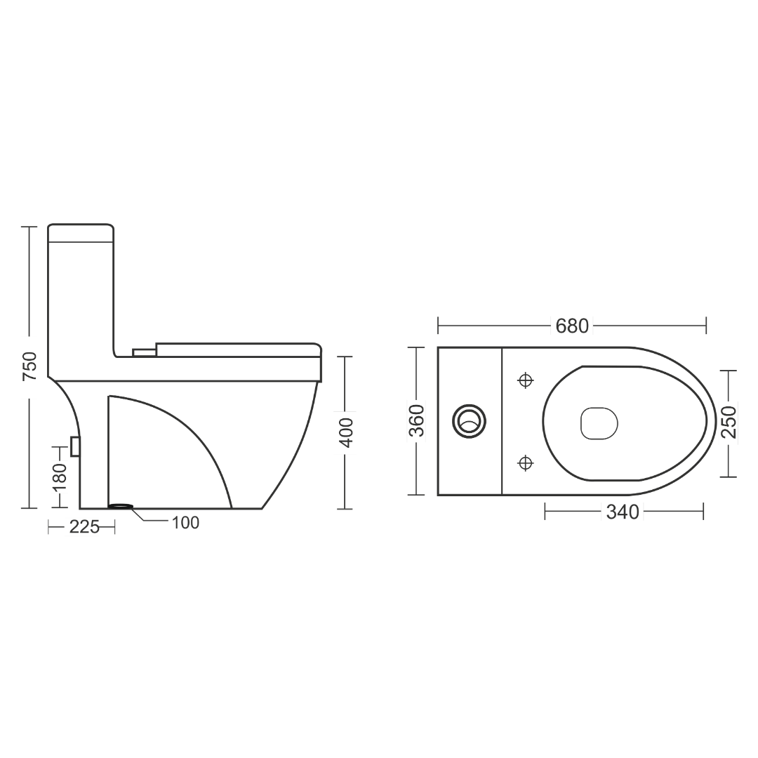Floor Mounted Closet – Numero - Image 2