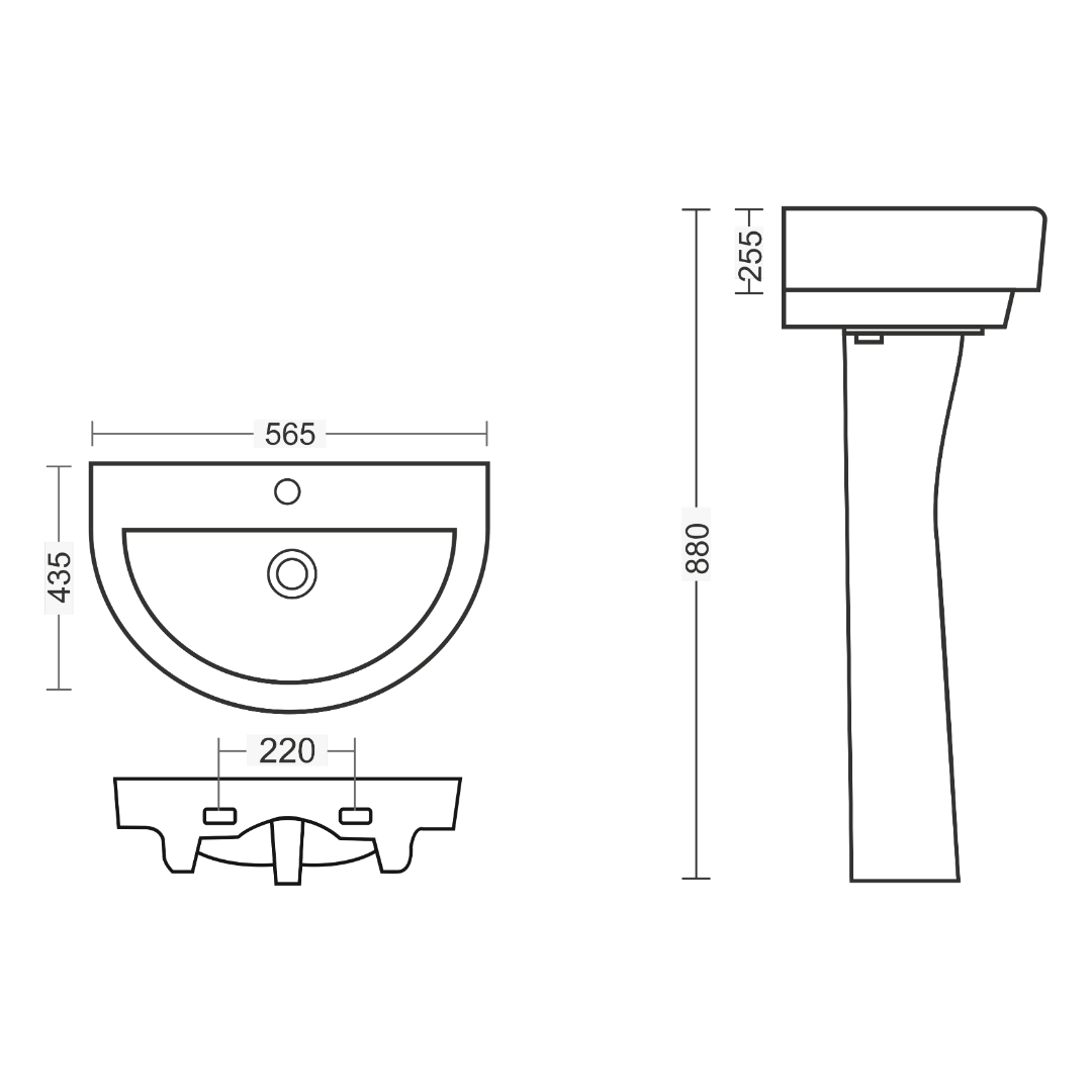 Full Pedestal Basin – Simas - Image 2