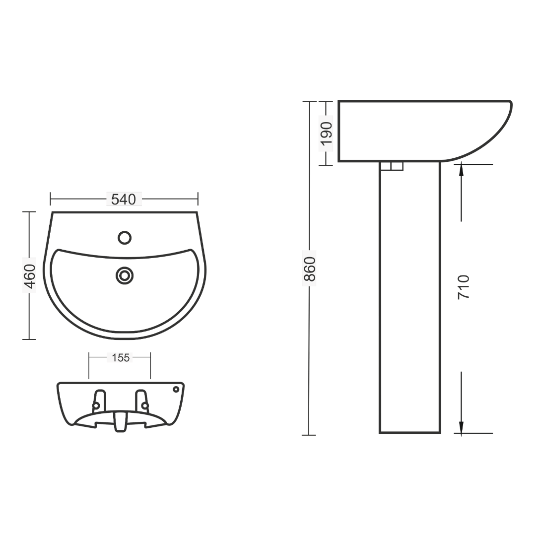 Full Pedestal Basin – Simon - Image 2