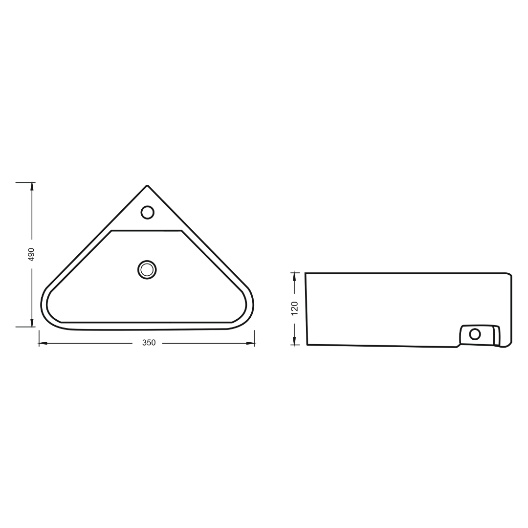 Wall Hung Basin – Trio - Image 2